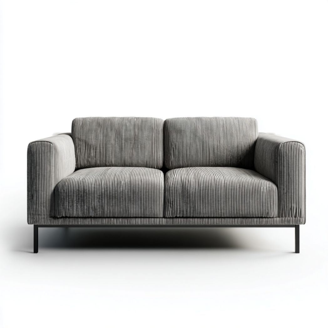 Green fabric sofa with wooden legs and adjustable back cushions 180 x 80 x 75cm