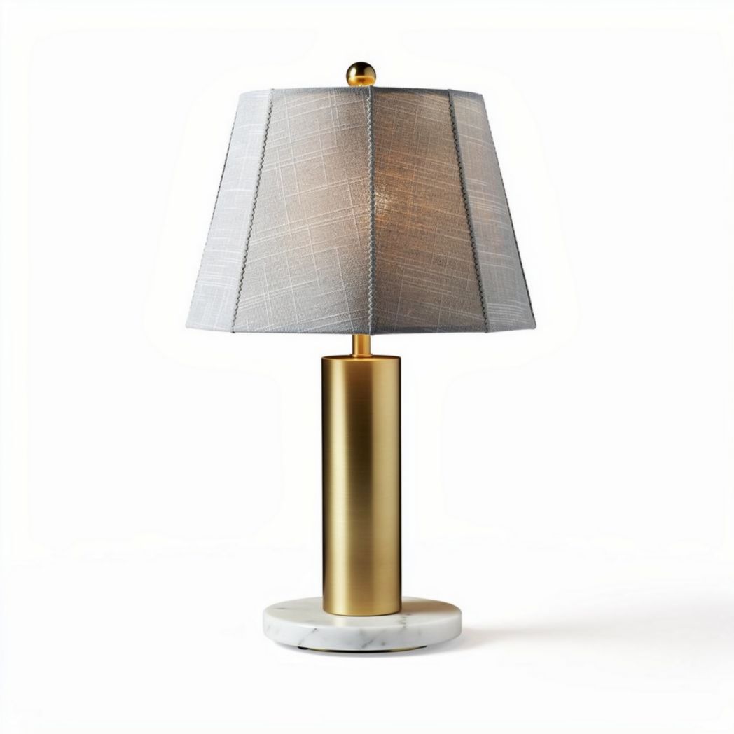 Wooden table lamp with black pleated fabric shade 30 x 30 x 50cm