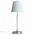 Table lamp with a white shade and stainless steel base 20 x 20 x 45cm